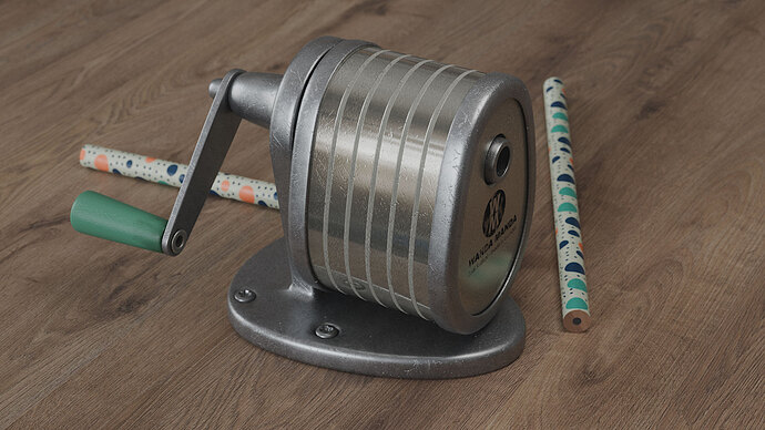 Crank pencil sharpener