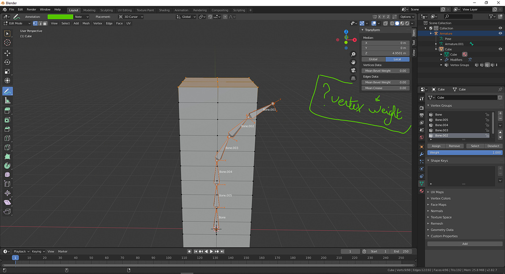 Vertex weight in item panel? - Animation and Rigging - Blender Artists ...