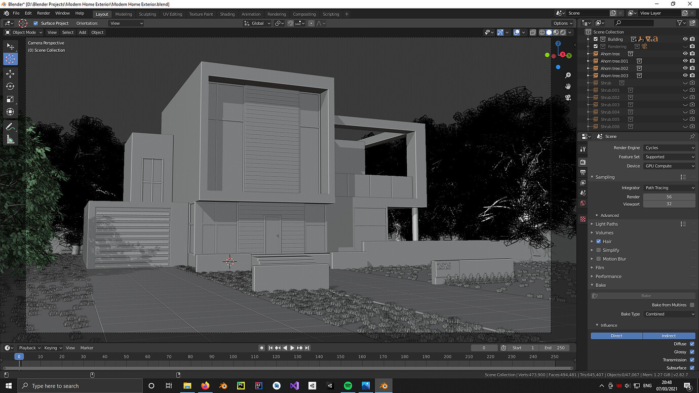Modern House Exterior - Finished Projects - Blender Artists Community