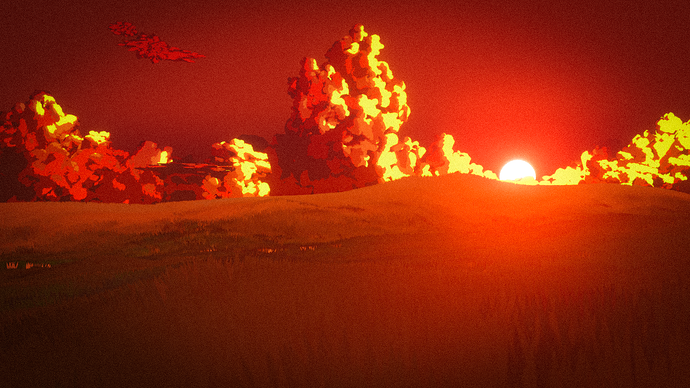 Sunset (3D anime scene) - Finished Projects - Blender Artists Community
