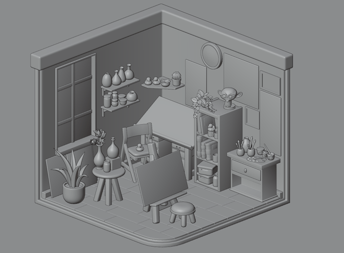 2026-06-14 12_08_15-_ Art_Studio N__Blender 3D Projects_Art_Studio.blend - Blender 5.1.2