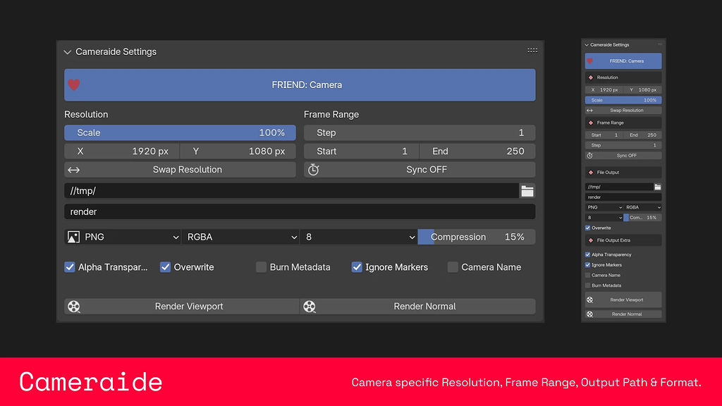 State Resolution Frame Cameraide - Camera specific Resolution, Frame Range, Output Path ...