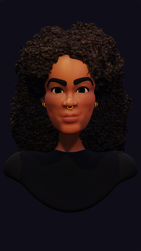 black woman afro