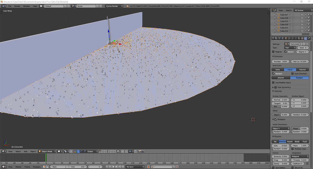 Buildings of City Particle System Appear Partially Below Ground Level ...