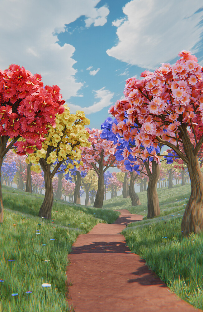 Stylized Flower Trees - Finished Projects - Blender Artists Community