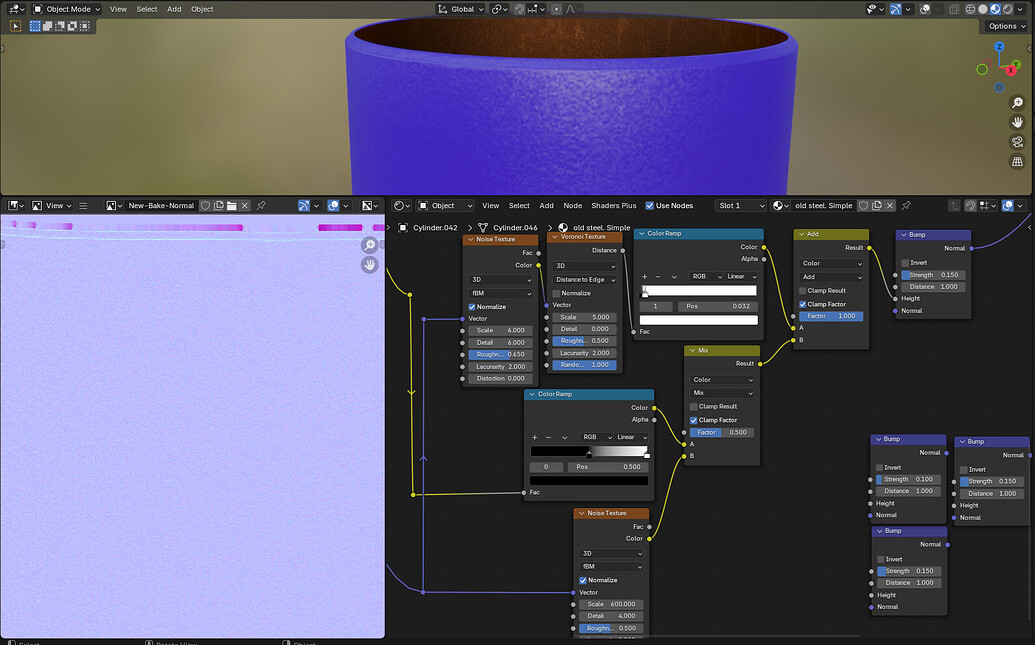 Baking normal map details from high-poly to low-poly mesh produces ...