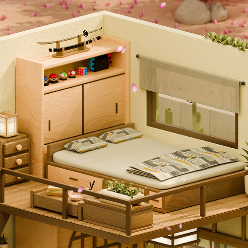 Cozy Minka House Render 30