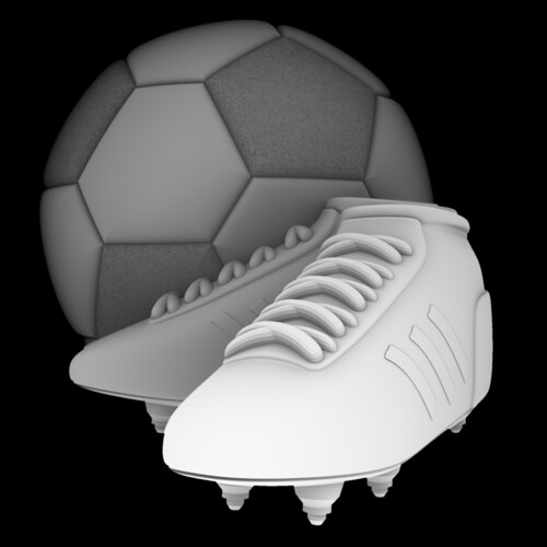soccer ball and shoes ver002