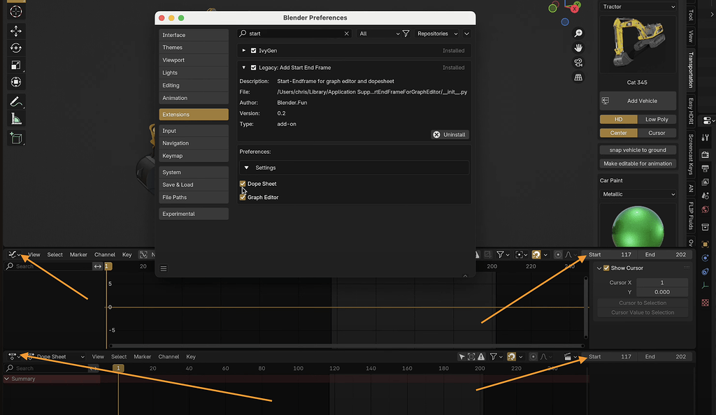 Start and Endframe for Dope Sheet and Graph Editor - Released Scripts ...
