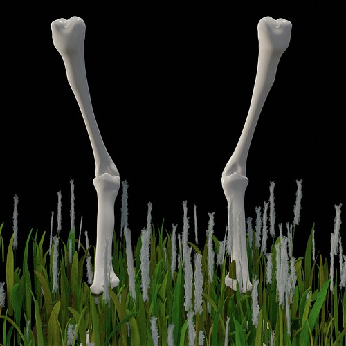 Grass with Skeleton