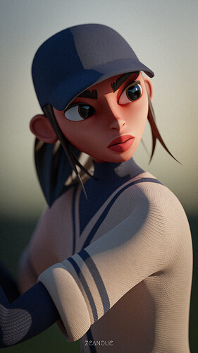 Baseball Girl Portrait