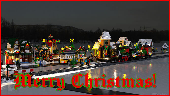 Lego Christmas Train Cover 001-4K