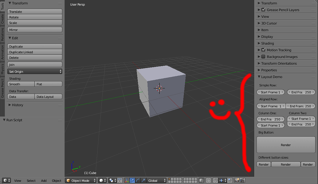 Blender Python Panel Layout How to create simple button in properties