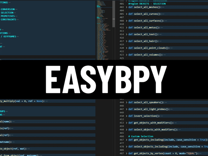 EasyBPY Free Blender Addon by Curtis Holt