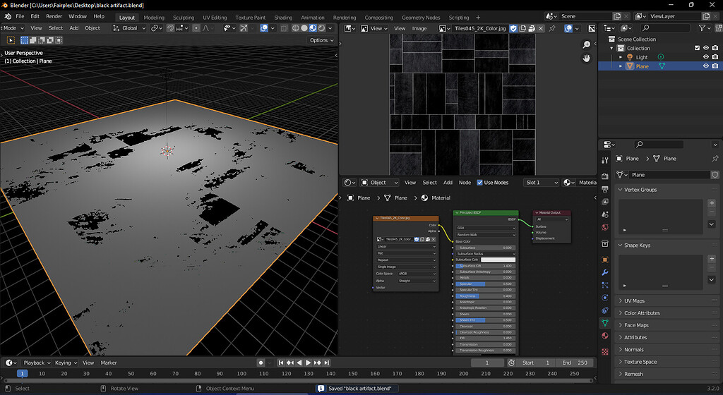 Black artifacts on light pass - Materials and Textures - Blender ...