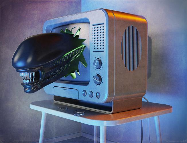 metin-seven_stylized-artwork-3d-modeler-illustrator-illustration_alien-retro-tv