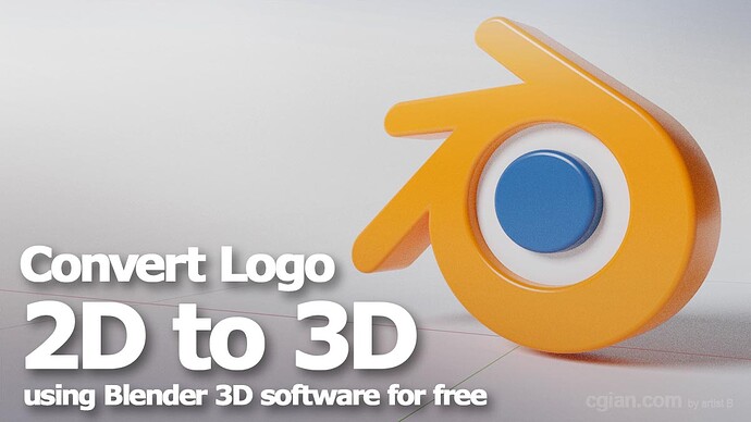 Blender-Logo-SVG-to-3D-model-and-set-animation-cgian