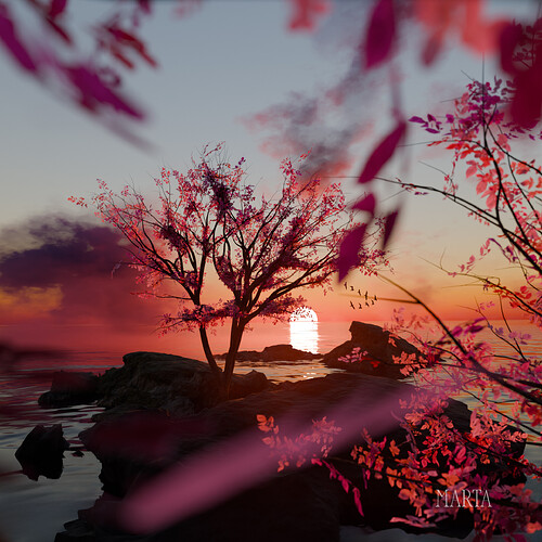 Petals of the Sunset . . .🍁 - Finished Projects - Blender Artists Community
