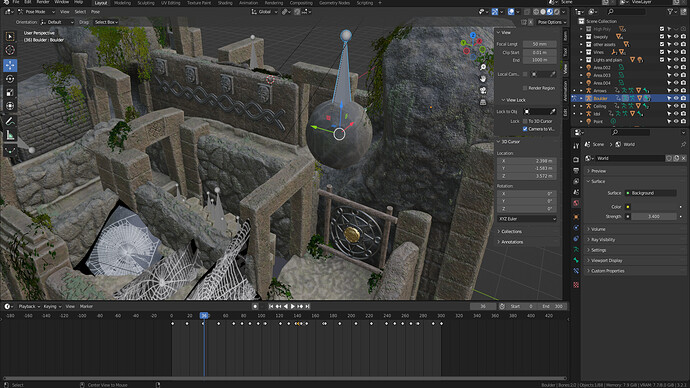 How I Created Indiana Jones Raider of The Lost Ark Fan Art in Blender 3 (Fully Animated)_Screenshot 1