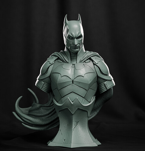 BUTMAN-BUST-CLAY-RENDER-COMPOSITING