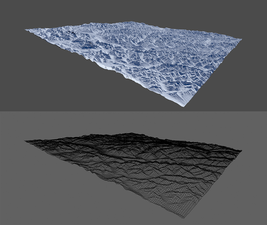 Texturing and rendering a high-poly terrain - Materials and Textures ...