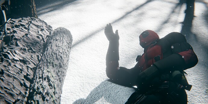 Deadpool Forest Laying Scene