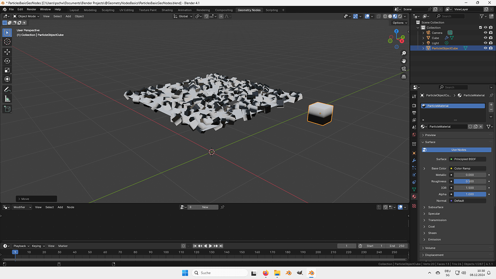 Using same Gradient Texture on all geometry node instances - Materials ...
