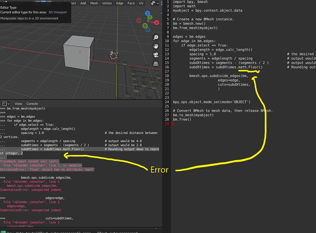 How to add vertices with even spacing on a line mesh in python