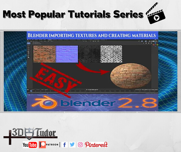 Blender 2.8 Importing & Creating Materials the Easy Way Most Popular Tutorial Series