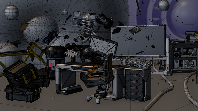 render70 Viewport wire