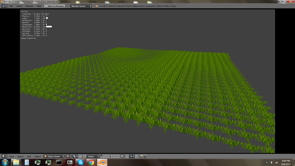 Grass Swaying Experiment Works In Progress And Game Demos Blender Artists Community