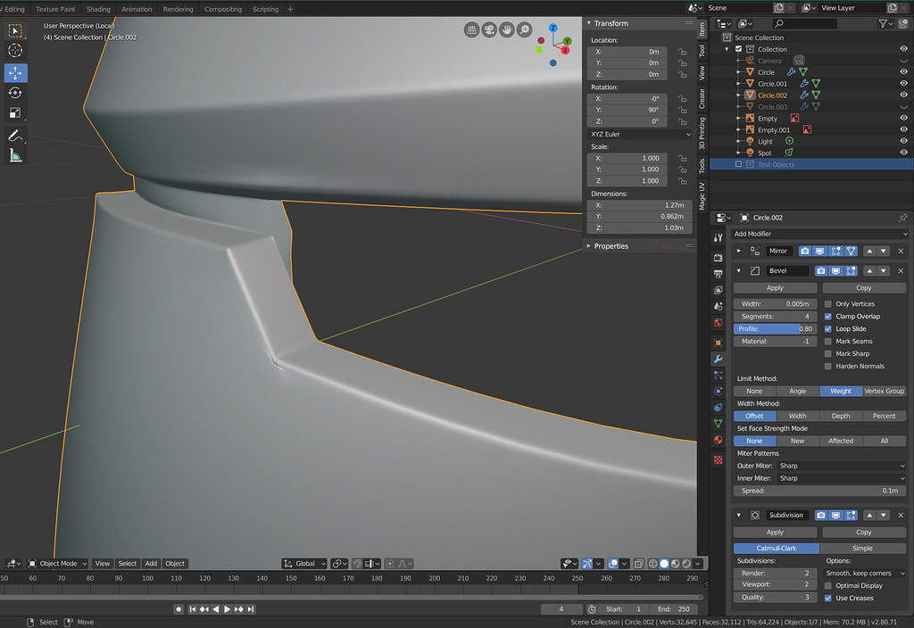 Pinching Problem on Hard Surface Model - Modeling - Blender Artists ...