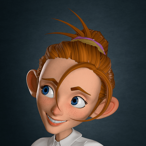 Hairstyle and hairband closeup