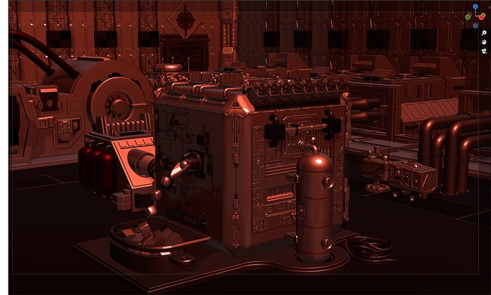 Default Cube Factory Kitbashed 1 viewport carpaint