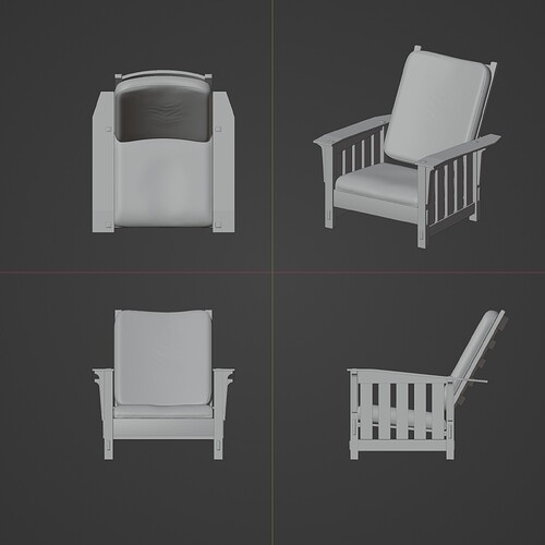 Orthographic views of Stickley Morris chair