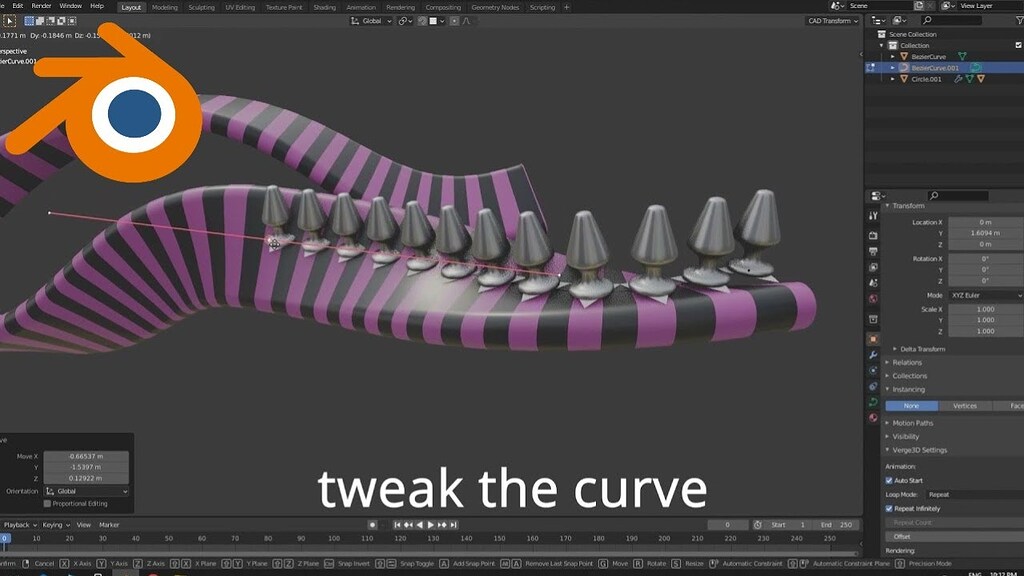 How to array objects along curve without distortion and align to a ...
