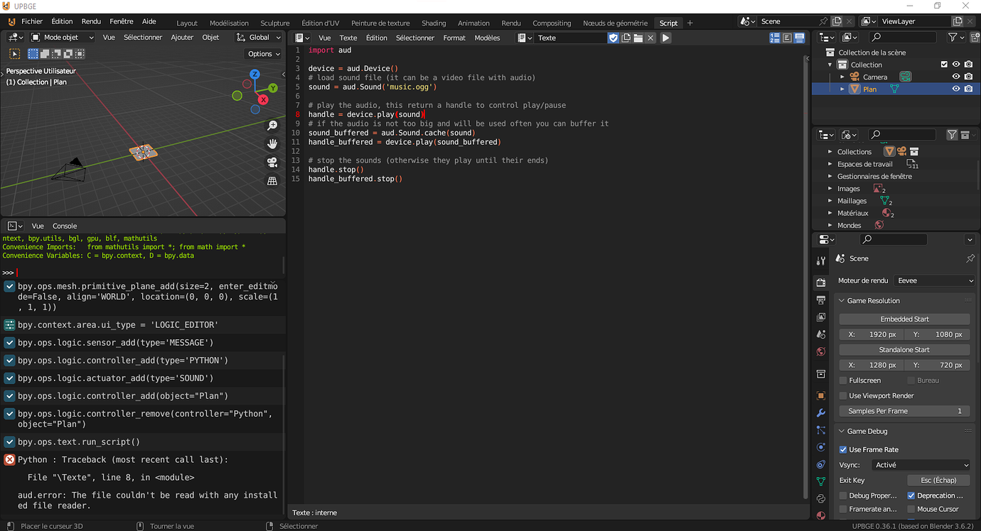 Problème d'Audio - Python Support - Blender Artists Community