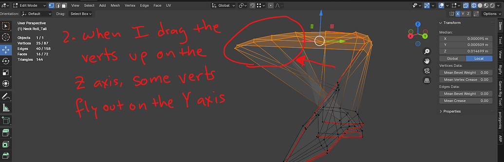 Problem moving vertex - Modeling - Blender Artists Community