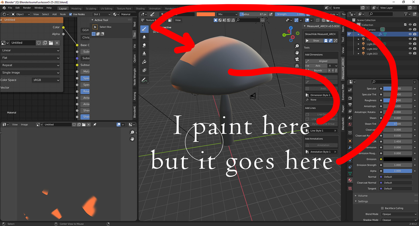 Texture Painting Is in the wrong Place - Materials and Textures ...