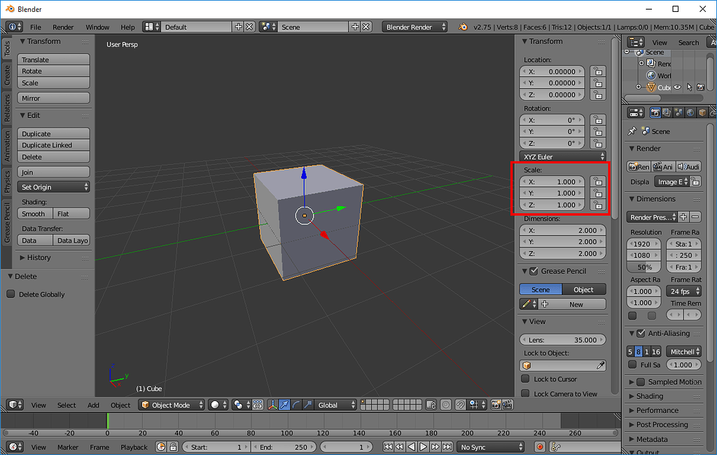 How can I set the scale of the whole object to 1? - Modeling - Blender ...