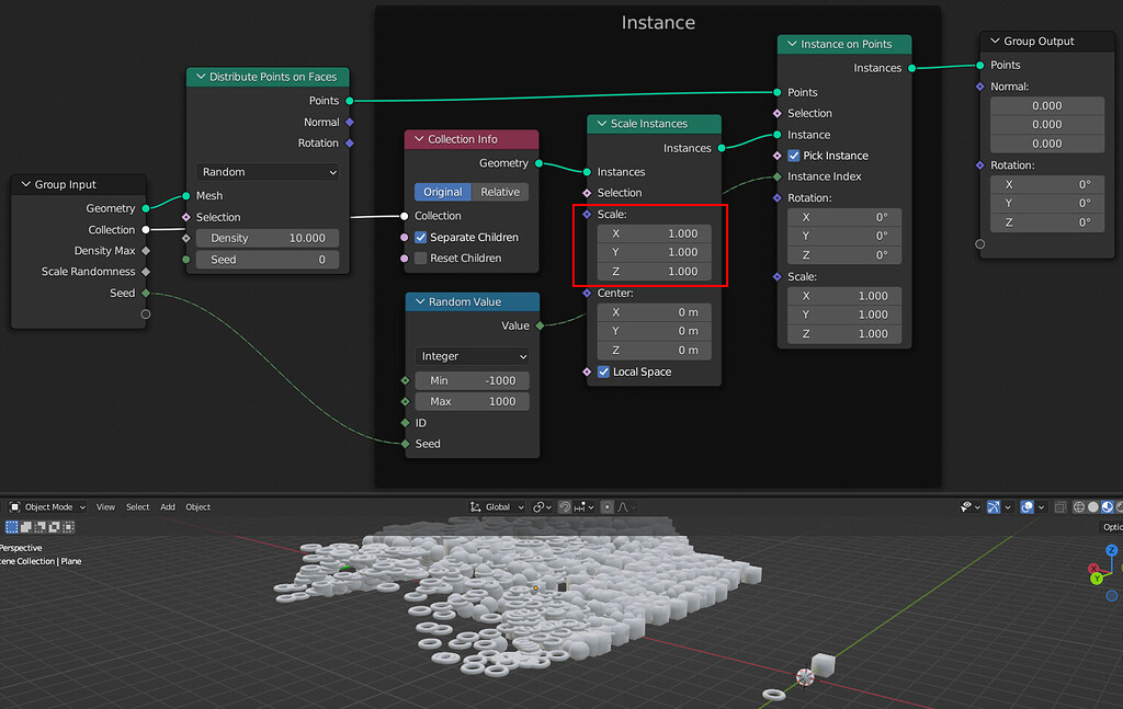 Randomize Scale Of Instances Geometry Node Basics And Interface