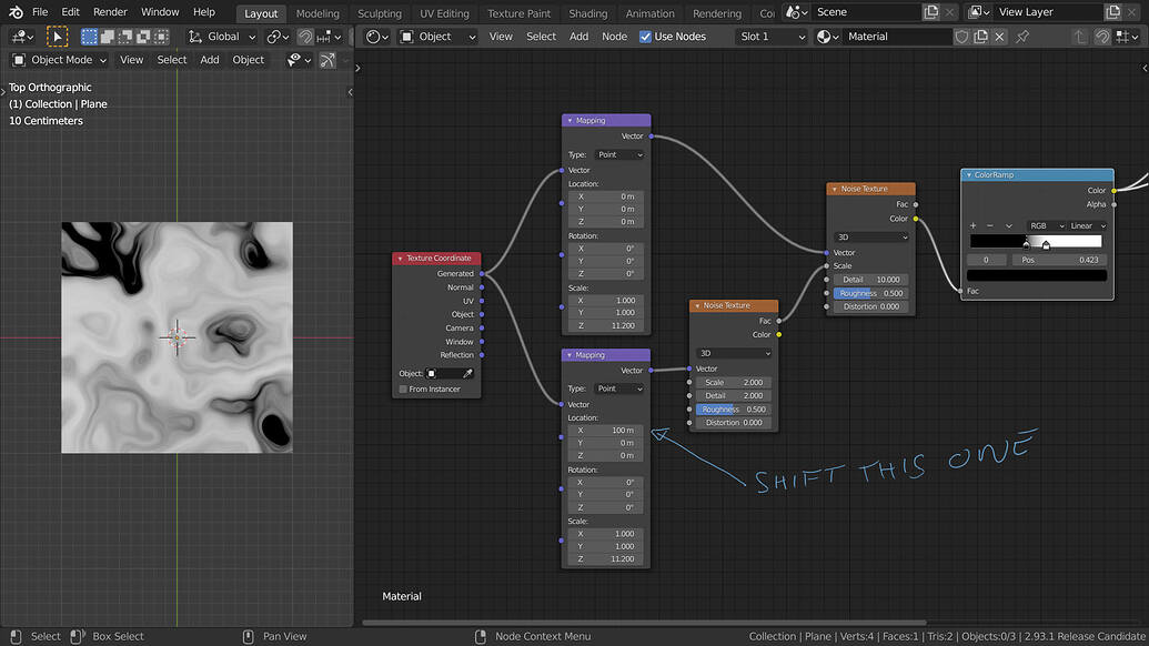 Changing Location Of Noise Texture Without Distortion - Materials And 