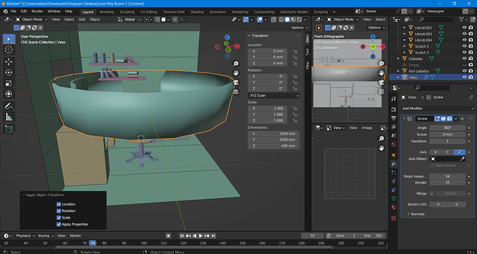 Modelling Issues Blender Low poly room objects - Modeling - Blender ...