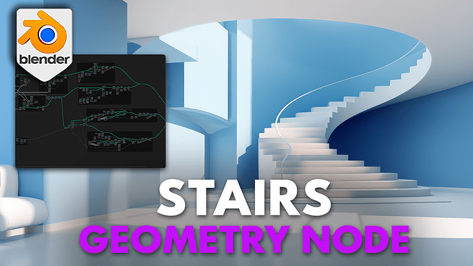 Blender Stairs Geometry Node 16.9