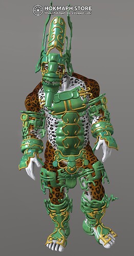 05 - Jaguar demigod - with mayan armor - hokmaphstore - ek balam - avatar - for - secondlife