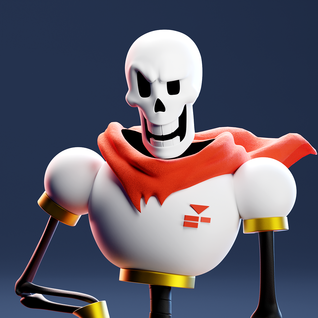 Papyrus   Undertale   Finished Projects   Blender Artists Community