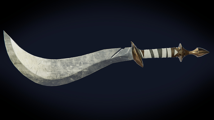 Curved Sword Front View