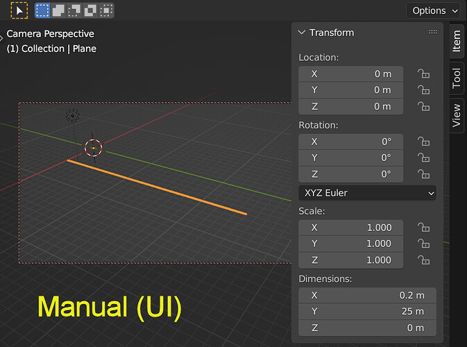 Manual UI Apply Transformation