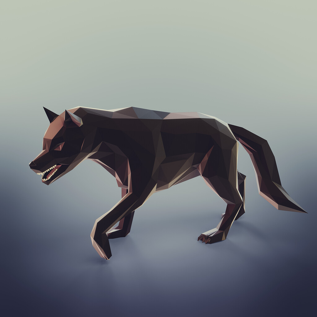 Wolf, low poly - Finished Projects - Blender Artists Community