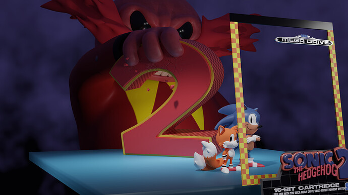 Sonic the Hedgehog 2 - Box Art - Finished Projects - Blender